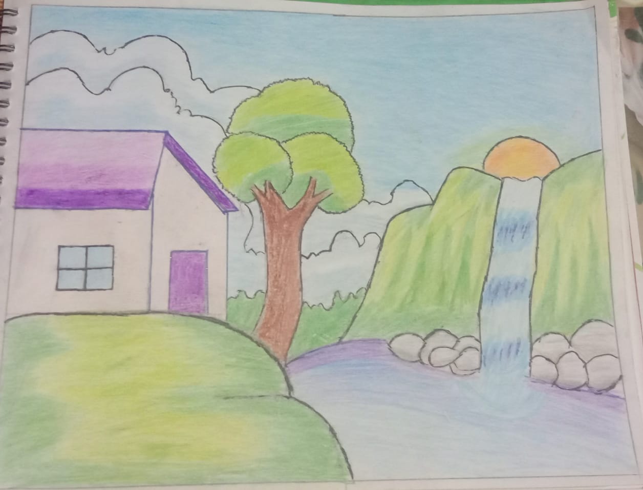 Fifth Grade: Rural Landscape Drawings - SWITZER ELEMENTARY ART GALLERY