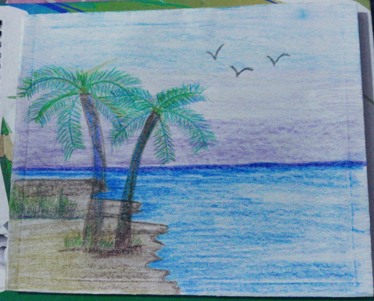 Topics:–––––1. Draw a scenery with house, rock, trees, river and birds.2.  Draw a picture related to Swachh - Brainly.in